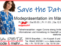 Modepräsentation im März bei Pia Dietz